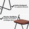 Brixy Klappstühle - 2er Set - Klappstühle - Samt - Esstisch Stühle - Klappstühle - 43 x 47 x 80 cm - Stühle - Braun Bild 5