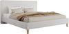 Design Polsterbett LUMARO CLASSIC 180 x 200 cm mit Lattenrost & 12cm hohen Füßen, Doppelbett mit Kopfteil, Konfigurierbar - Weiß Kunstleder Bild 4