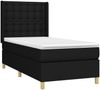 vidaXL Boxspringbett mit Matratze Schwarz 90x190 cm Stoff 3132275 Bild 3