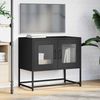 TV-Schrank Lowboard TV Schwarz 68x39x60,5 cm Kaltgewalzter Stahl d5603e Bild 3