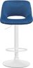 CLP 2er Set Barhocker Camden Samt drehbar und höhenverstellbar,blau Metall matt weiss Bild 5
