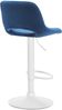 CLP 2er Set Barhocker Camden Samt drehbar und höhenverstellbar,blau Metall matt weiss Bild 3