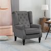 HOMCOM Sessel Einzelsessel, Akzentsessel mit Tufting Holzfüße (Ohrensessel, 1-St, Einzelsessel), für Wohnzimmer, Dunkelgrau Bild 5