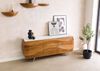 Sideboard Akazie 184x40x75 natur lackiert / Marmor weiß MONTREAL #128 Bild 3