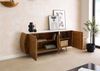 Sideboard Akazie 184x40x75 natur lackiert / Marmor weiß MONTREAL #128 Bild 5