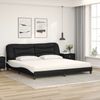 vidaXL Bett mit Matratze "Hvar" Schwarz und Weiß 200x200 cm Kunstleder 3208750 Bild 3