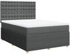vidaXL Boxspringbett mit Matratze Dunkelgrau 140x190 cm Stoff 3294366 Bild 3