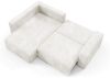 Ecksofa mit Schlaffunktion NATALIA XL in Stoff Tilia Creme Ottomane Links Bild 5