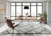 Esstisch Akazie 160x90x76 natur lackiert / Epoxid schwarz, Sterngestell silber matt EPOXY Bild 3