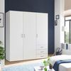 Kleiderschrank >Harry< ((BxHxT) 150x176x52 cm) in Weiß - 150x176x52cm (BxHxT) Bild 2