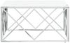vidaXL Couchtisch Silbern 80x80x40 cm Edelstahl und Glas 349971 Bild 3