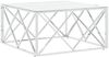 vidaXL Couchtisch Silbern 80x80x40 cm Edelstahl und Glas 349971 Bild 2