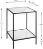 Beistelltisch >59348< in schwarz, weiß, Metall, Kunstmarmor - 40x60x40cm (BxHxT) Bild 2
