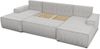 Wohnlandschaft mit Schlaffunktion Totti - U-Form Couch, Schlafsofa mit Bettkasten, Couchgranitur mit Bettfunktion, Big Sofa, Cord Stoff, Wohnzimmer (Beige (Poso 100)) Bild 4