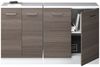 Küchenschrank für Dachschrägen R-Line Edelgrau 140 cm 2er Set Schrankkorpuss 60 cm Tiefe Vicco Bild 5