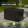 Juskys Gartenmöbel Abdeckplane CoverSafe Pro 120x90x75 cm - winterfest & wasserdicht - Schutzhülle für Gartentisch, UV-Schutz, Abdeckhaube Gartentisch Bild 2