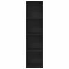 vidaXL Bücherregal Schwarz Eichen-Optik 143 x 30 x 36 cm Holzwerkstoff 862409 Bild 4