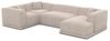 Sofa Dreams Wohnlandschaft Stoff Sofa Polstersofa Stoffcouch Stoffsofa Merida U Form Couch, Loungesofa Bild 1