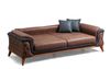 Sitzgruppe/Sofa Set - Wohnzimmergarnitur "Mayflower" 3+3+1+1-Türkis/Braun Bild 3