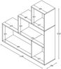 VCM Standregal Dubila 919175 Anthrazit H. 123 x B. 117 x T. 29 cm Bild 4