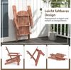 COSTWAY Gartenstuhl (2 St), Adirondack Stuhl klappbar, aus Holz Bild 3