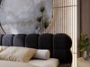 GRAINGOLD Plaza Polsterbett 180x200, Doppelbett mit Bettkasten, gepolstertes Kopfteil, Velour-Stoff, Schwarz Bild 5