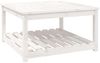 vidaXL Gartentisch Weiß 82,5x82,5x45 cm Massivholz Kiefer 824142 Bild 2