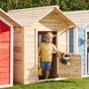 HOME DELUXE Spielhaus DER GROSSE PALAST - 106 x 111 cm Natur mit Bank Bild 2