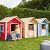 HOME DELUXE Spielhaus DER GROSSE PALAST - 106 x 111 cm Natur mit Bank Bild 3