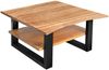 Couchtisch Baumkante 90 x 90 cm Akazie massiv + naturfarben schwarz PATRICK 80416188 Bild 1