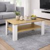 VCM Beistelltisch & Couchtisch Rolas 921268 Weiß / Honig-Eiche H. 44 x B. 100 x T. 55 cm Bild 3