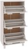 vidaXL Schuhschrank HAMAR Weiß 59,5x35x117 cm Massivholz Kiefer 340513 Bild 4