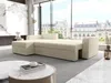 Vente-unique - ONABIA Sofa StoffSamt Beige - B 139 cm x H 80 cm x L 240 cm Bild 2