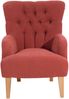 Sessel Kaiya Bezug Veloursstoff Buche natur / terracotta 21241 Bild 2