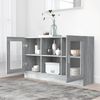 vidaXL Vitrinenschrank Grau Sonoma 120x30,5x70 cm Holzwerkstoff 815628 Bild 3