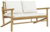 vidaXL Gartenbank mit Cremeweißen Kissen Bambus 363460 Bild 2