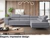 MEBLINI Schlafcouch mit Bettkasten - MALIBA - 277x203x63cm Rechts - Grau Samt - Ecksofa mit Schlaffunktion - Sofa mit Relaxfunktion und Kopfstützen - Couch L-Form - Eckcouch - Wohnlandschaft Bild 3