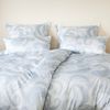 Elegante Mako Satin Bettwäsche Grandezza 24554-2 rauchblau 135x200 Bild 3