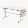 Höhenverstellbarer Kinderschreibtisch Kuosa 120x60 cm Grau/Weiß [en. casa] Bild 4