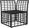 vidaXL Modulares Outdoor-Ecksofa Schwarz Poly-Rattan 42026725 Bild 3