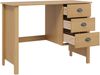 vidaXL Schreibtisch mit Schubladen HILL Honigbraun 100 x 45 x 74 cm 42025038 Bild 4