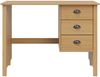 vidaXL Schreibtisch mit Schubladen HILL Honigbraun 100 x 45 x 74 cm 42025038 Bild 5