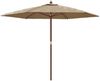 vidaXL Sonnenschirm mit Holzmast Taupe 299x240 cm 363170 Bild 2