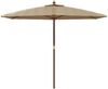 vidaXL Sonnenschirm mit Holzmast Taupe 299x240 cm 363170 Bild 3