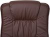 Relaxsessel M56, Fernsehsessel TV-Sessel mit Hocker Ottomane, Kunstleder Eukalyptus Holz FSC®-zertifiziert ~ rot-braun Bild 5