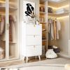 Schuhschrank 3 Türen mit Klappfächern, Massivholzfüße, platzsparend, für 18–24 Paar Schuhe, Flur- und Schlafzimmermöbel Bild 4