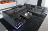 Mini Sofa Bianchi aus Leder - Kunstleder - grau-schwarz - Rechts Bild 3