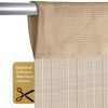 Fadenvorhang mit Stangendurchzug, individuell kürzbare Gardine, moderner und eleganter Dekorationsartikel in vielen Farben und Ausführungen Stangendurchzug Creme 90x250 cm Bild 5