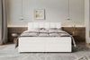 99rooms Bergamo Boxspringbett Webstoff MALMO_NEW Weiß 180x200 cm ohne Topper Bild 2
