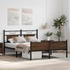 Doppelbett, Bettgestell Modernen ohne Matratze Braun Eiche 140x200 cm Holzwerkstoff d1904e Bild 5
